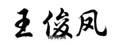 胡问遂王俊凤行书个性签名怎么写