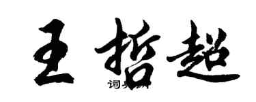 胡问遂王哲超行书个性签名怎么写