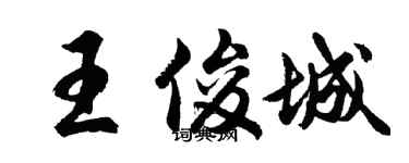 胡问遂王俊城行书个性签名怎么写