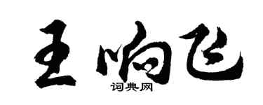 胡问遂王响飞行书个性签名怎么写