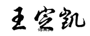 胡问遂王定凯行书个性签名怎么写