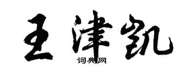 胡问遂王津凯行书个性签名怎么写