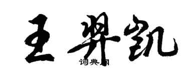 胡问遂王羿凯行书个性签名怎么写