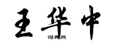 胡问遂王华中行书个性签名怎么写
