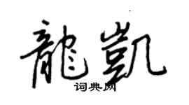 王正良龙凯行书个性签名怎么写