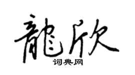 王正良龙欣行书个性签名怎么写