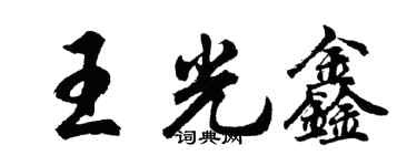 胡问遂王光鑫行书个性签名怎么写