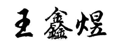 胡问遂王鑫煜行书个性签名怎么写