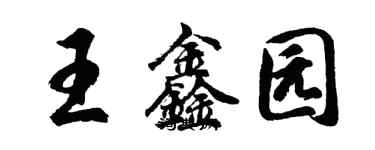 胡问遂王鑫园行书个性签名怎么写