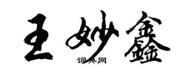 胡问遂王妙鑫行书个性签名怎么写
