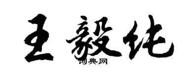 胡问遂王毅纯行书个性签名怎么写
