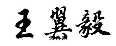 胡问遂王翼毅行书个性签名怎么写
