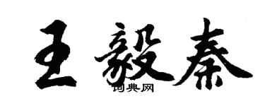 胡问遂王毅秦行书个性签名怎么写