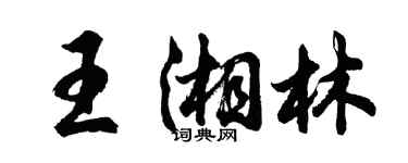 胡问遂王湘林行书个性签名怎么写