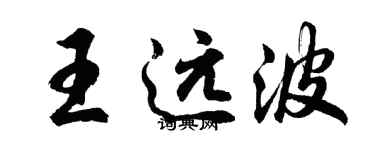 胡问遂王远波行书个性签名怎么写