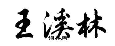 胡问遂王溪林行书个性签名怎么写