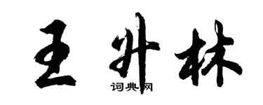 胡问遂王升林行书个性签名怎么写