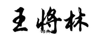 胡问遂王将林行书个性签名怎么写