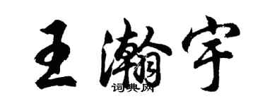 胡问遂王瀚宇行书个性签名怎么写