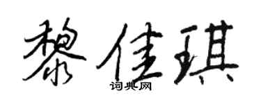 王正良黎佳琪行书个性签名怎么写