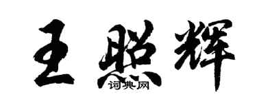 胡问遂王照辉行书个性签名怎么写