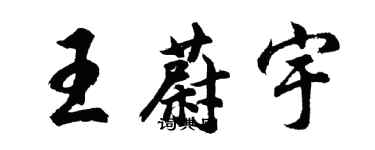 胡问遂王蔚宇行书个性签名怎么写