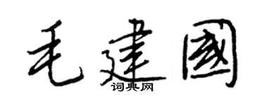 王正良毛建国行书个性签名怎么写