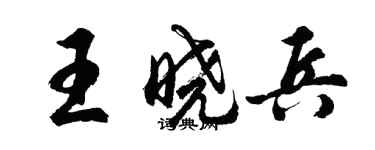 胡问遂王晓兵行书个性签名怎么写