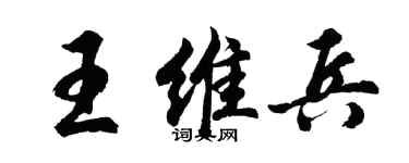 胡问遂王维兵行书个性签名怎么写