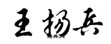 胡问遂王扬兵行书个性签名怎么写