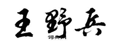 胡问遂王野兵行书个性签名怎么写