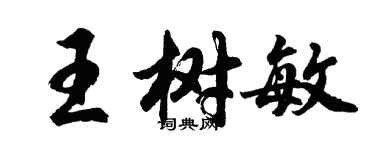胡问遂王树敏行书个性签名怎么写