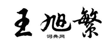胡问遂王旭繁行书个性签名怎么写