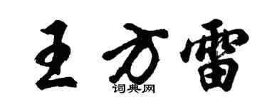 胡问遂王方雷行书个性签名怎么写
