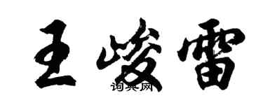 胡问遂王峻雷行书个性签名怎么写