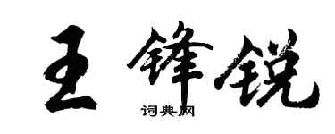 胡问遂王锋锐行书个性签名怎么写