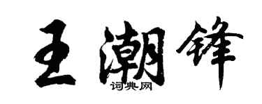 胡问遂王潮锋行书个性签名怎么写