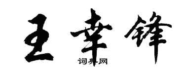 胡问遂王幸锋行书个性签名怎么写