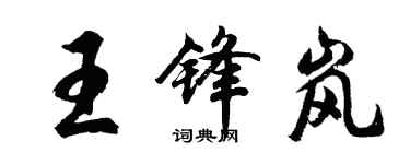 胡问遂王锋岚行书个性签名怎么写