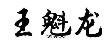 胡问遂王魁龙行书个性签名怎么写