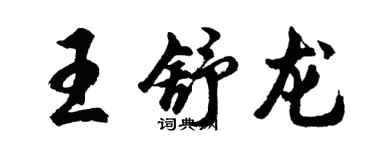 胡问遂王舒龙行书个性签名怎么写