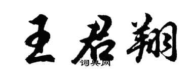 胡问遂王君翔行书个性签名怎么写