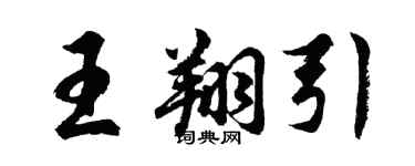 胡问遂王翔引行书个性签名怎么写