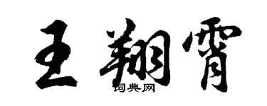 胡问遂王翔霄行书个性签名怎么写