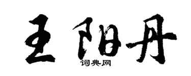 胡问遂王阳丹行书个性签名怎么写