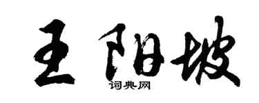 胡问遂王阳坡行书个性签名怎么写