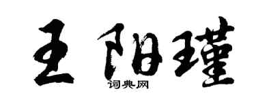 胡问遂王阳瑾行书个性签名怎么写