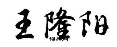 胡问遂王隆阳行书个性签名怎么写