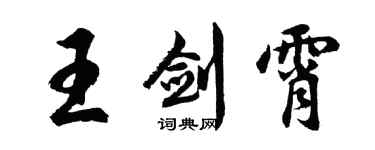 胡问遂王剑霄行书个性签名怎么写