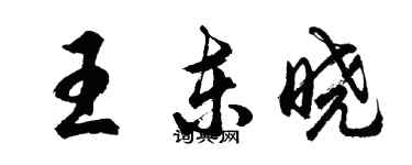 胡问遂王东晓行书个性签名怎么写